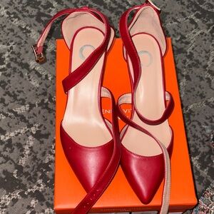 Elegant Red Strappy Heels